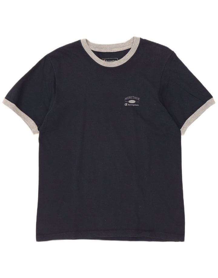 Ανδρικό μπλουζάκι CHAMPION Heritage Classics Τοπ Μικρό Navy Blue βαμβακερό