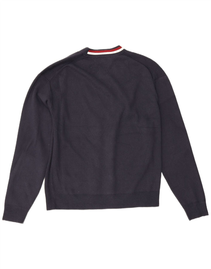 Ανδρικό πουλόβερ με ζακέτα Tommy Hilfiger, μεσαίο ναυτικό, βαμβακερό