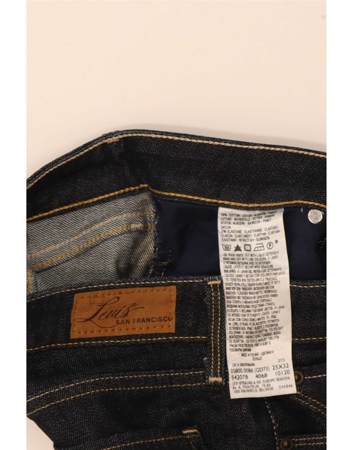 Levi's Womens Bold Curve Straight Jeans W25 L32 Μαύρο βαμβακερό