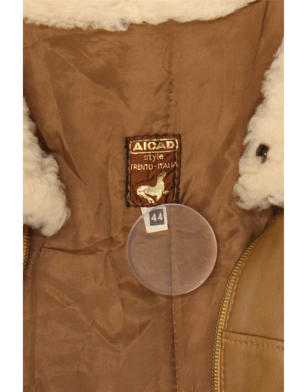 Aicad Γυναικείο Oversized Δερμάτινο Μπουφάν IT 44 Μεσαίο Καφέ