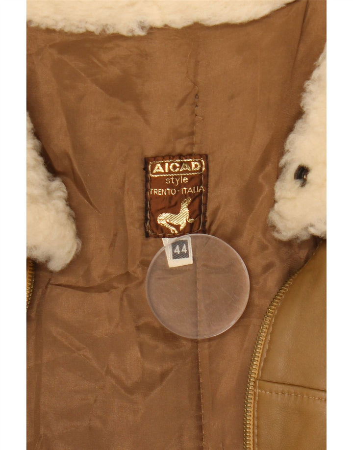 Aicad Γυναικείο Oversized Δερμάτινο Μπουφάν IT 44 Μεσαίο Καφέ