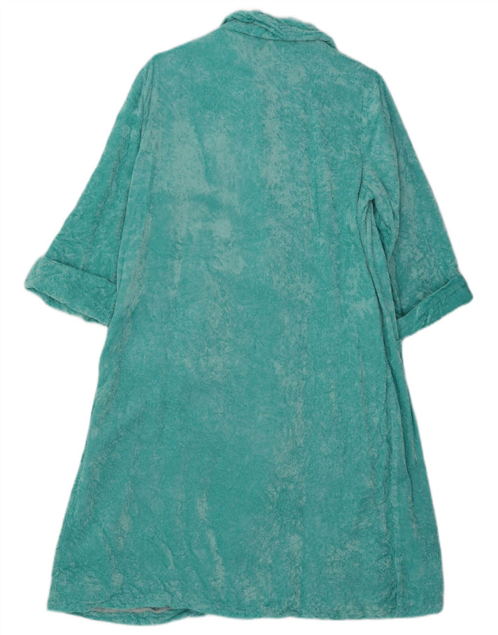Vintage γυναικεία βελούδινη ρόμπα UK 14 Medium Blue