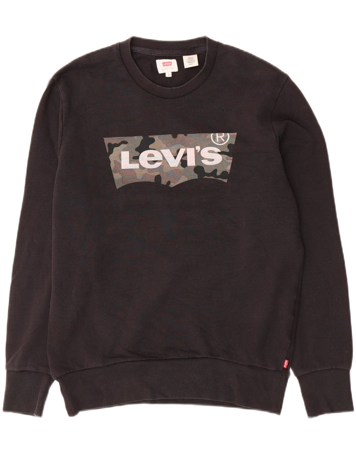 Ανδρικό γραφικό φούτερ Levi's Small μαύρο βαμβακερό