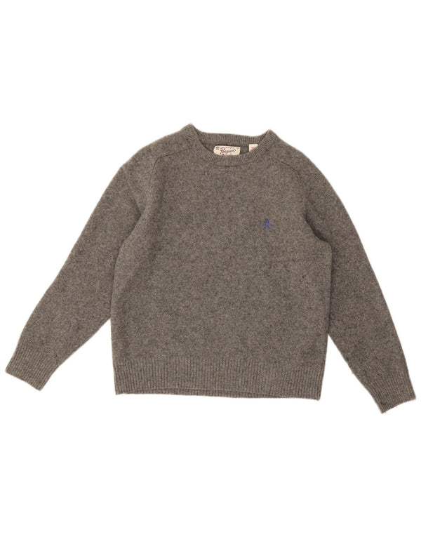 Γυναικείο πουλόβερ Penguin Boat Neck Jumper UK 20 2XL Grey Lambswool