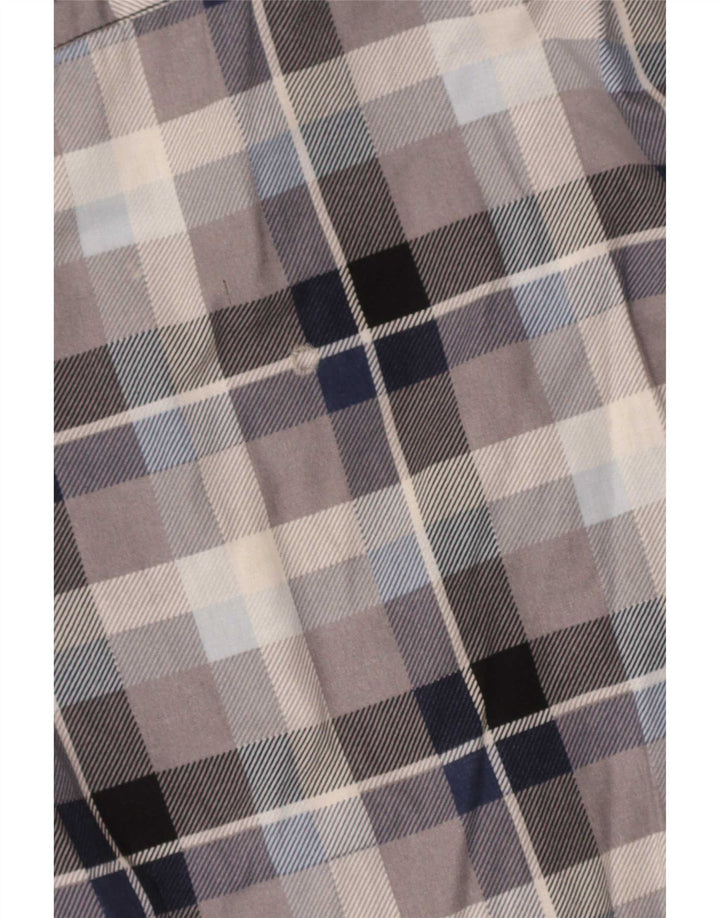 Ανδρικό φανελένιο πουκάμισο Fishbone Slim Fit, μεσαίο μπλε βαμβακερό