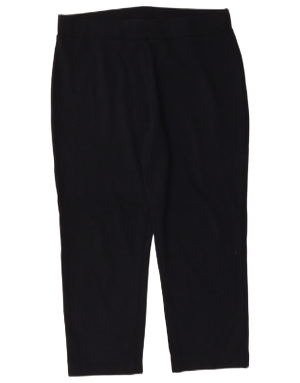 Marks & Spencer Γυναικείο Cropped Παντελόνι UK 14 Large W32 L23 Navy Blue