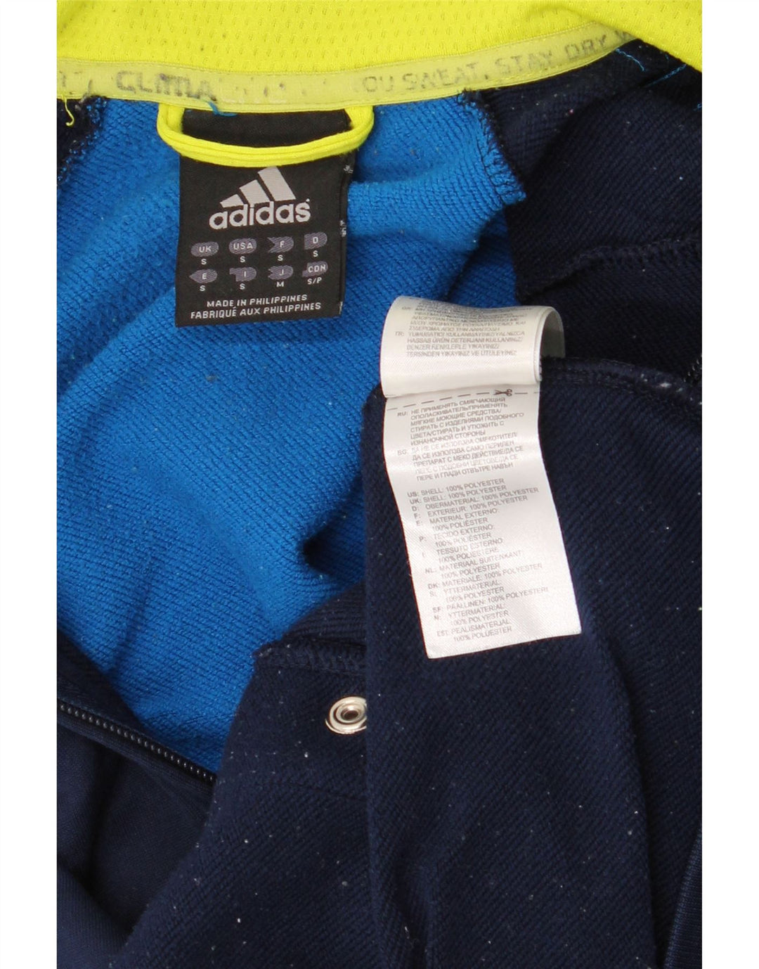 Ανδρική φόρμα Adidas Climalite Top Jacket Small Navy Blue Polyester