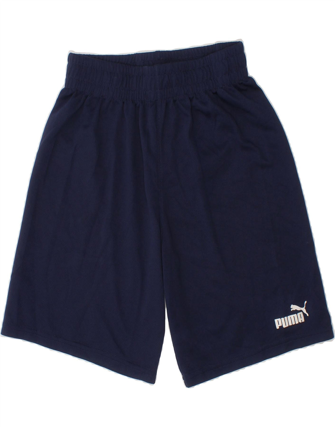 PUMA Boys Sport Shorts 7-8 Years Small Navy Blue Polyester Vintage Puma and Second-Hand Puma from Messina Hembry 