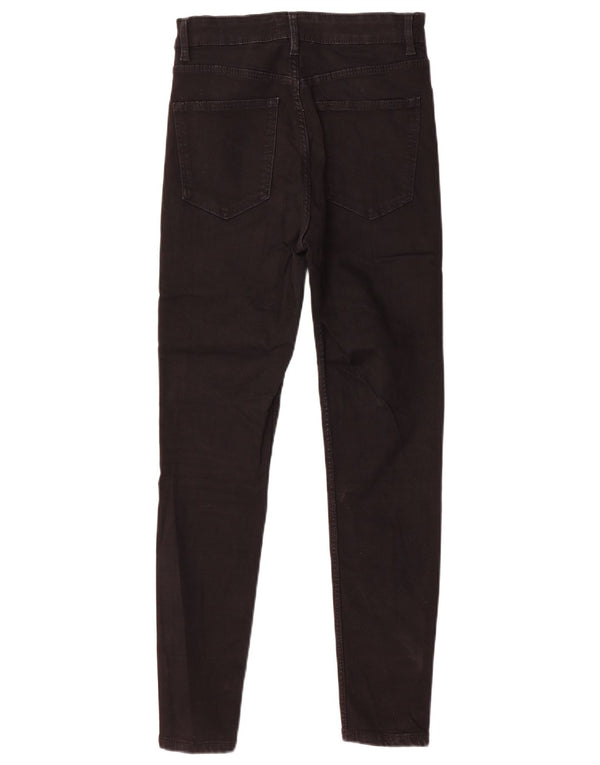 Zara γυναικείο ψηλόμεσο στενό τζιν EU 38 Small W28 L28 μαύρο βαμβακερό