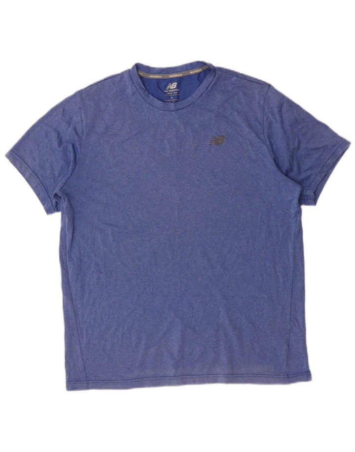 Ανδρικό T-Shirt New Balance Top Large Blue Polyester