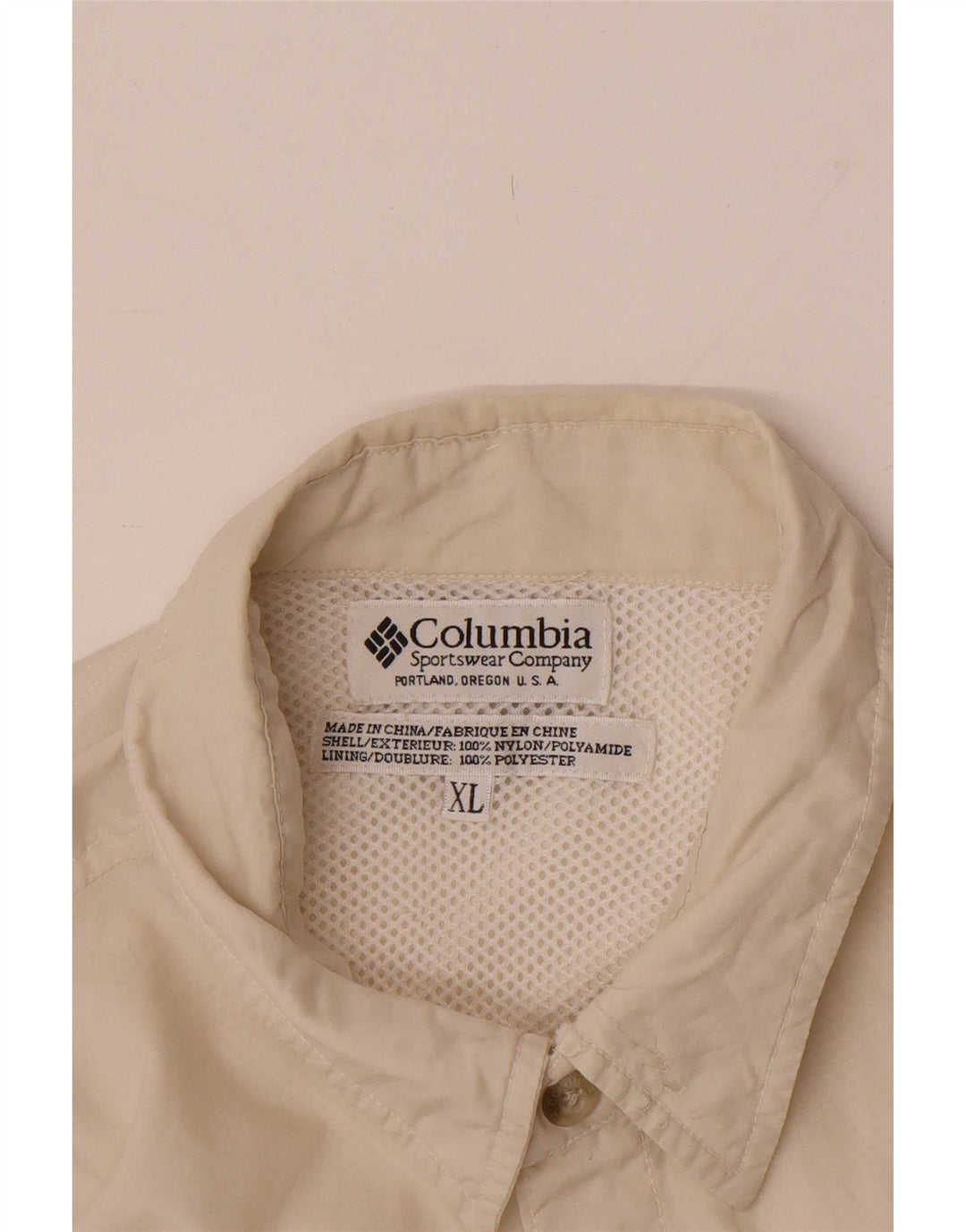 Ανδρικό πουκάμισο Columbia XL Λευκό πολυεστέρα