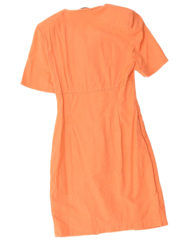 Vintage γυναικείο φόρεμα με θήκη UK 10 Small Orange