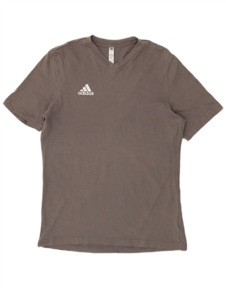 ADIDAS Mens T-Shirt Top Medium Grey Cotton