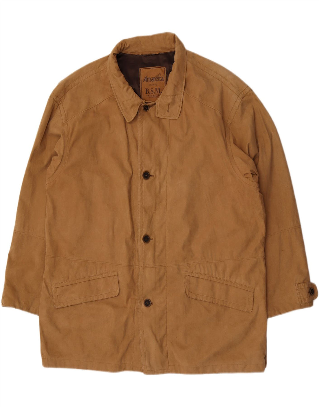 B.S.M Ανδρικό Πανωφόρι UK 48 4XL Beige Nylon