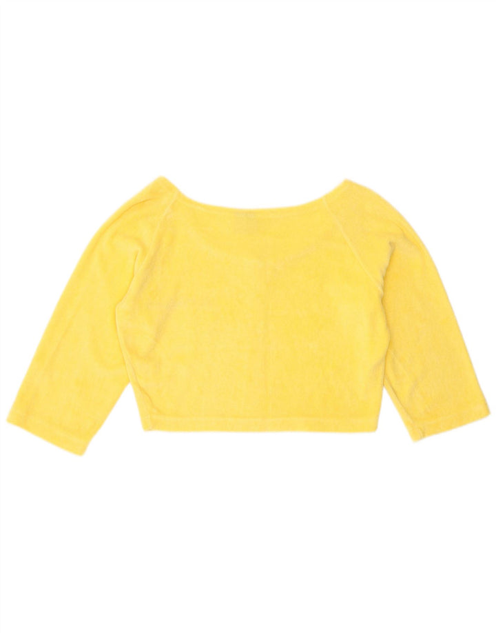 Γυναικείο Uncle Sam 3/4 Sleeve Top UK 12 Medium Yellow Cotton