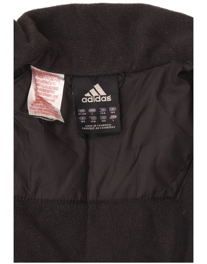 Adidas Boys Graphic Windbreaker Παλτό 13-14 ετών Μαύρο Πολυαμίδιο