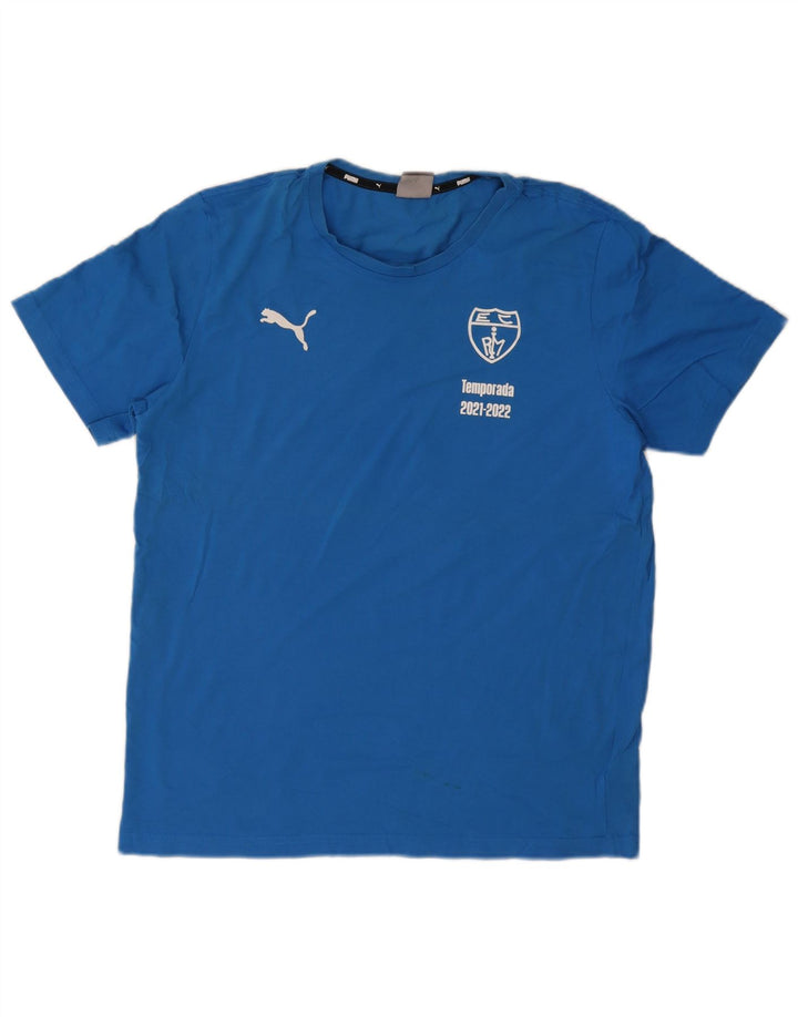 Ανδρικό γραφικό T-Shirt Puma Top μεγάλο μπλε βαμβακερό