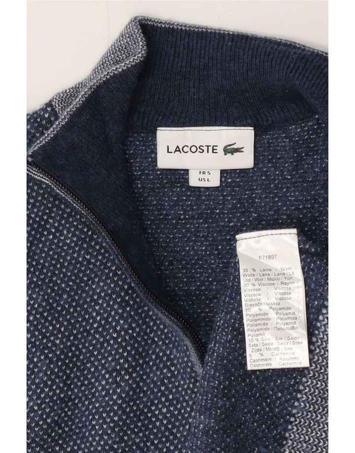 Ανδρικό πουλόβερ ζακέτα Lacoste Μέγεθος 5 Μεγάλο μπλε μαλλί