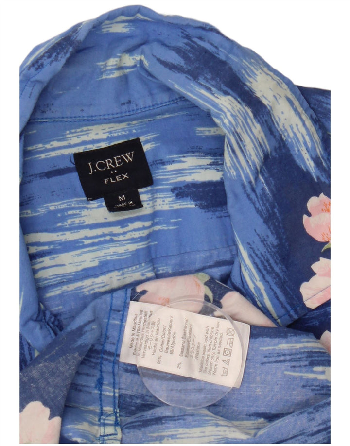 J. CREW Ανδρικό Flex κοντομάνικο πουκάμισο Μεσαίο μπλε φλοράλ βαμβακερό