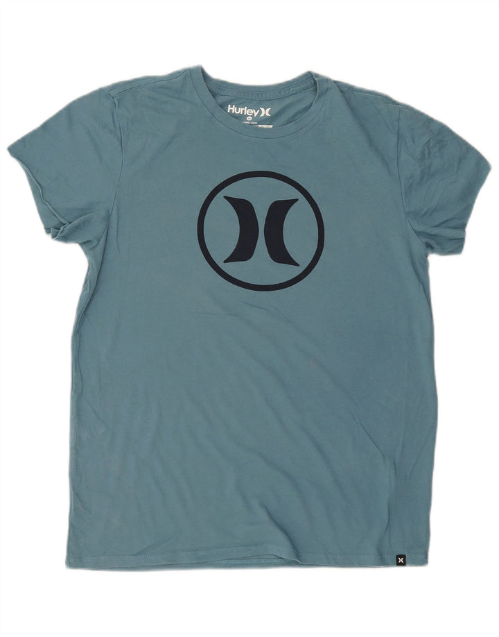 Μπλουζάκι Hurley Ανδρικό γραφικό Dri Fit Μπλουζάκι μεσαίου μπλε βαμβακερό