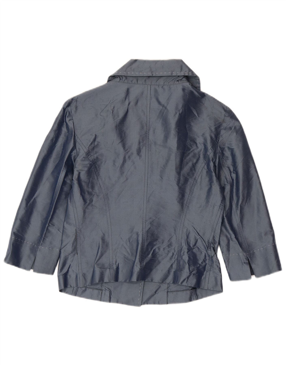Penny Black Γυναικείο μπουφάν blazer 3 κουμπιών UK 8 Small Navy Blue Silk