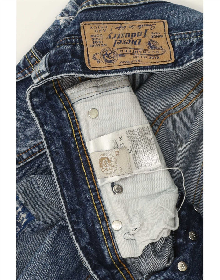 Ανδρικό Diesel Distressed Straight Jeans W33 L34 Μπλε βαμβακερό