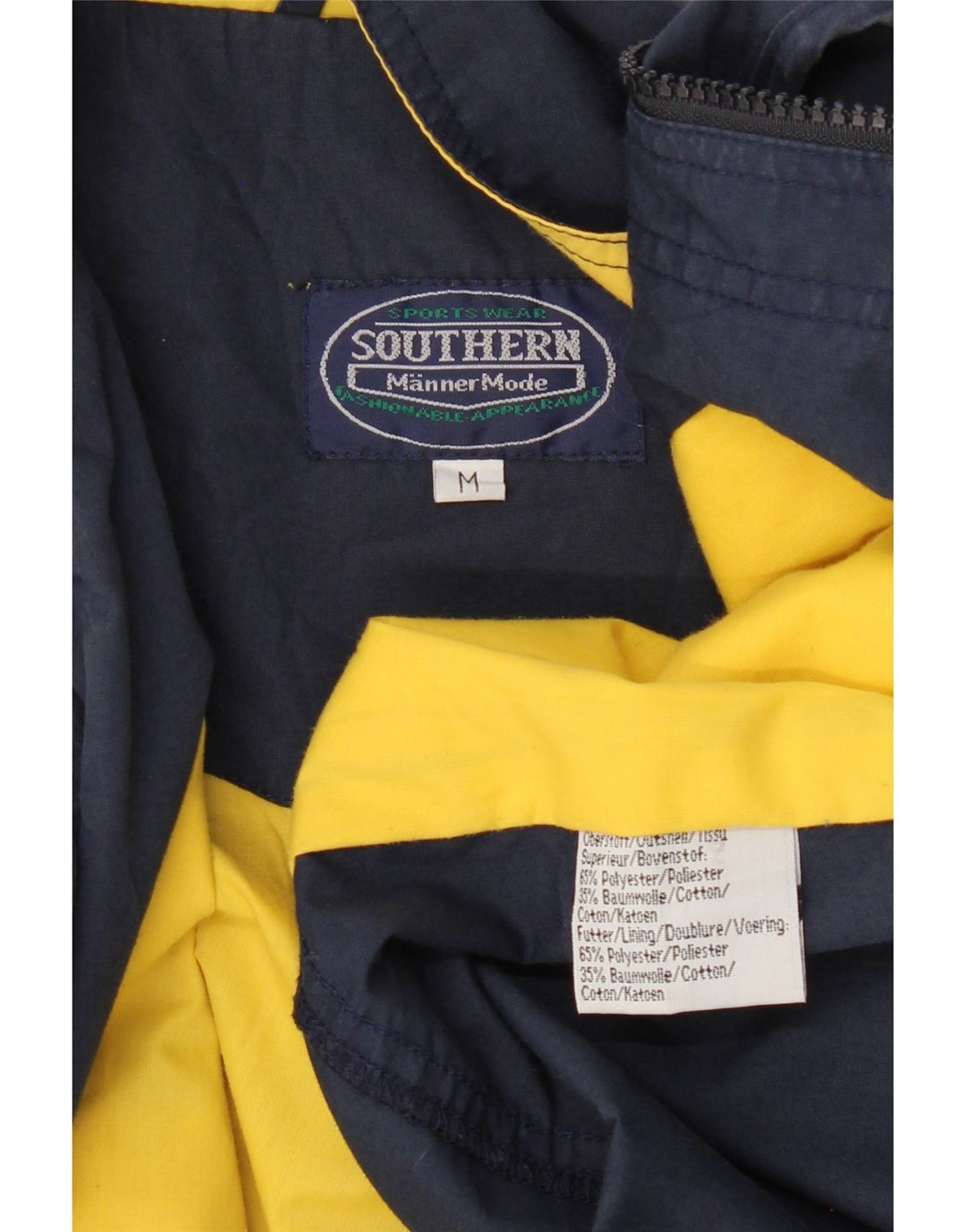 SOUTHERN Mens Utility Gilet UK 38 Medium Navy Blue Polyester Vintage Southern and Second-Hand Southern from Messina Hembry 
