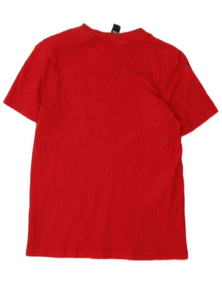 Γραφικό T-Shirt Adidas Boys Top 11-12 ετών Μεσαίο κόκκινο