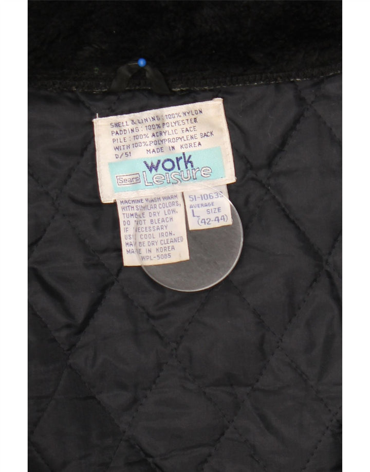 Sears Work Leisure Ανδρική φόρμα σκι με κουκούλα μεγάλη μαύρη νάιλον