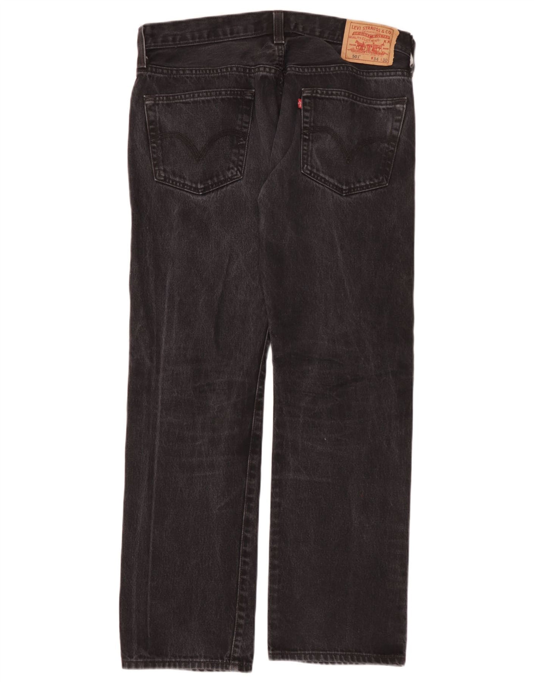 Levi's Mens 501 Straight Jeans W34 L30 Μαύρο βαμβακερό
