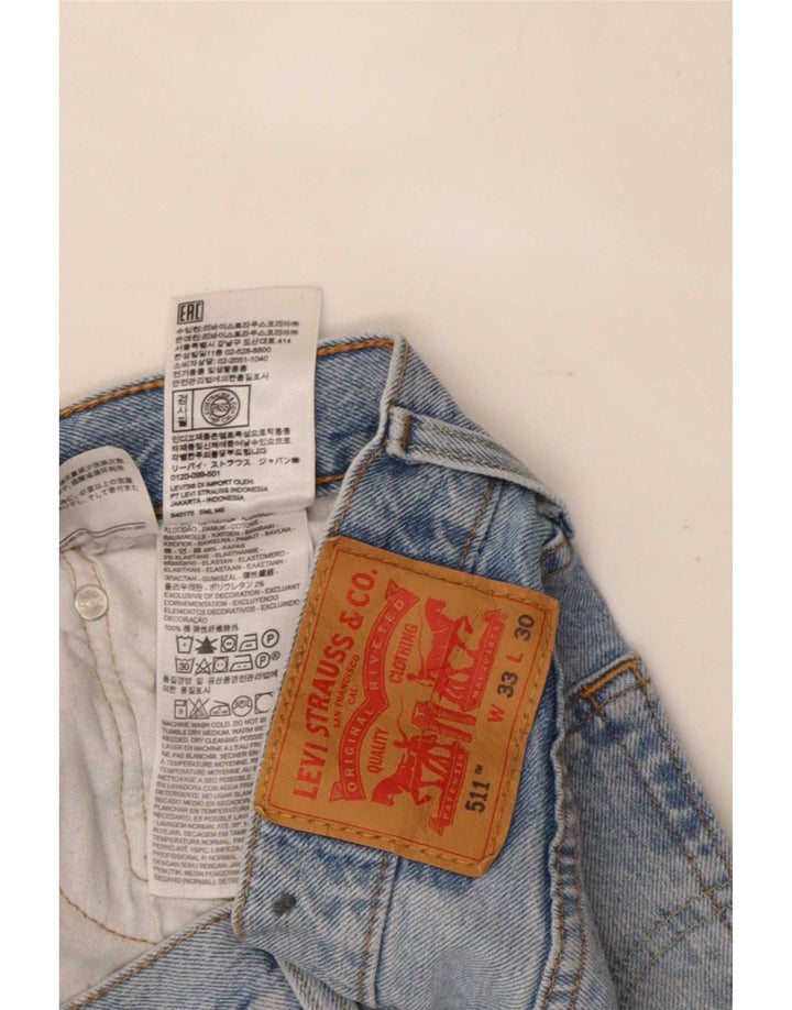 Levi's Mens 511 Slim Jeans W33 L30 Blue Cotton