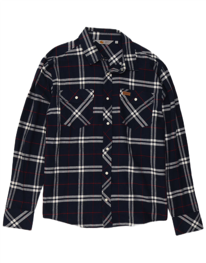 Ανδρικό φανελένιο πουκάμισο Carhartt, μεγάλο μπλε ναυτικό, βαμβακερό