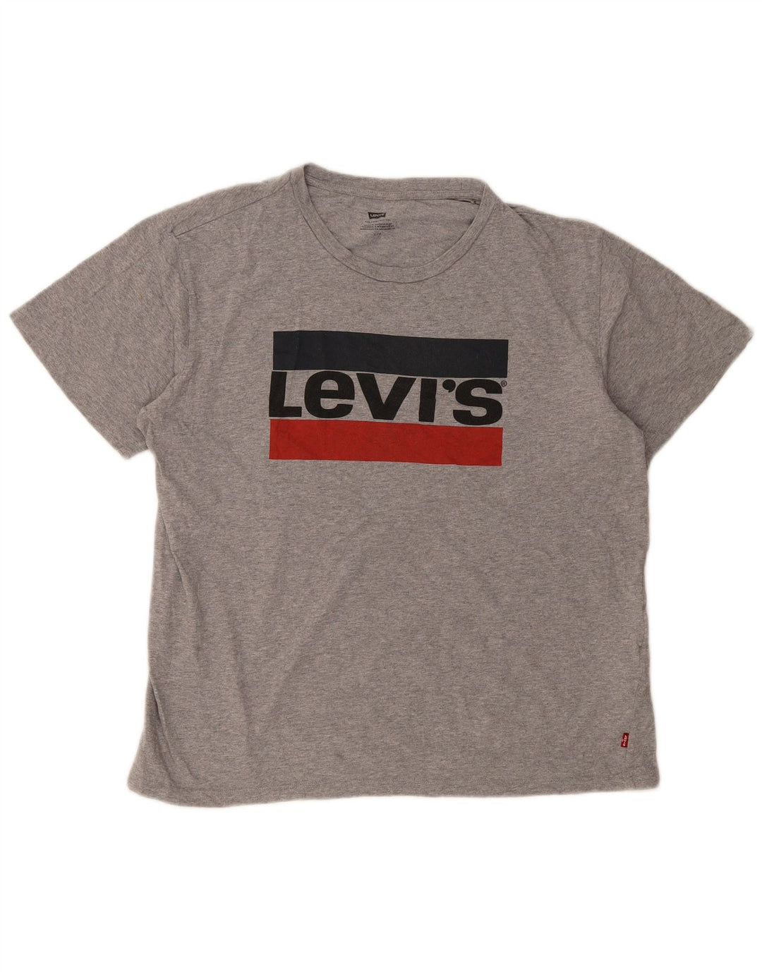 Ανδρικό γραφικό T-Shirt Levi's Top Large Grey Flecked Cotton