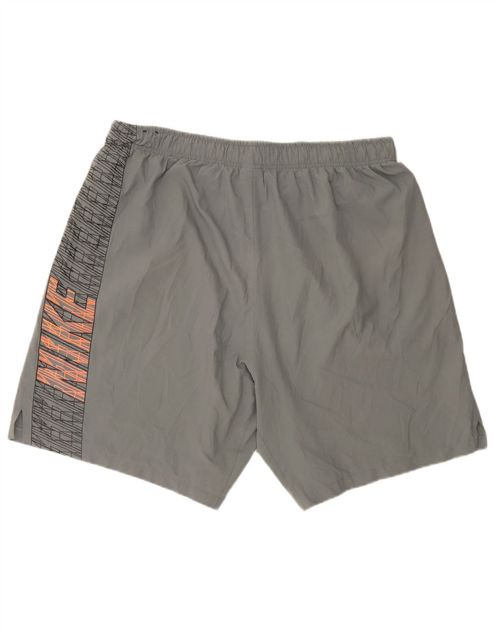 Γραφικό αθλητικό σορτς Nike ανδρικό Dri Fit 2XL γκρι ριγέ πολυεστέρα
