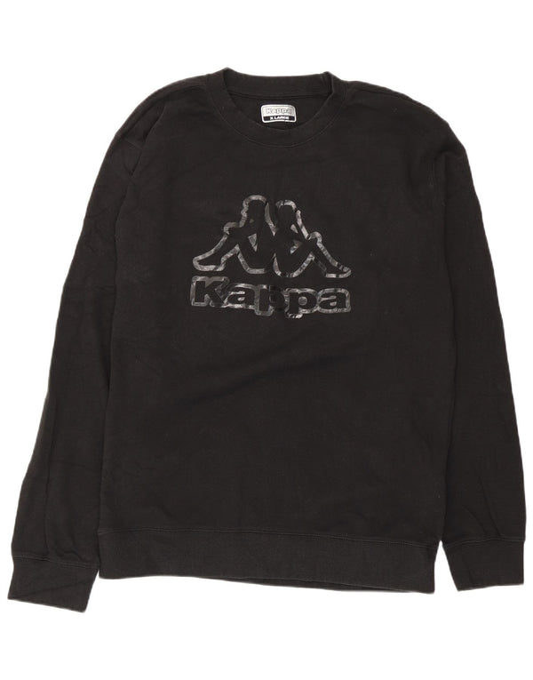 Ανδρικό γραφικό φούτερ Kappa Jumper XL Μαύρο βαμβακερό