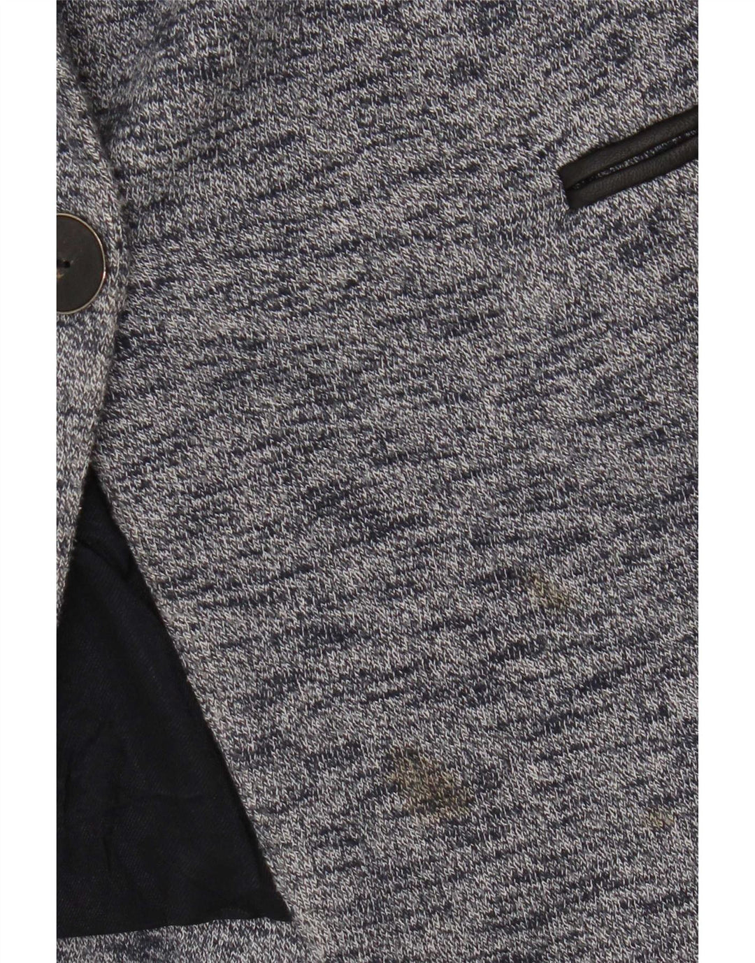 Zara Γυναικείο σακάκι 1 κουμπιού σακάκι UK 6 XS Μπλε βαμβακερό