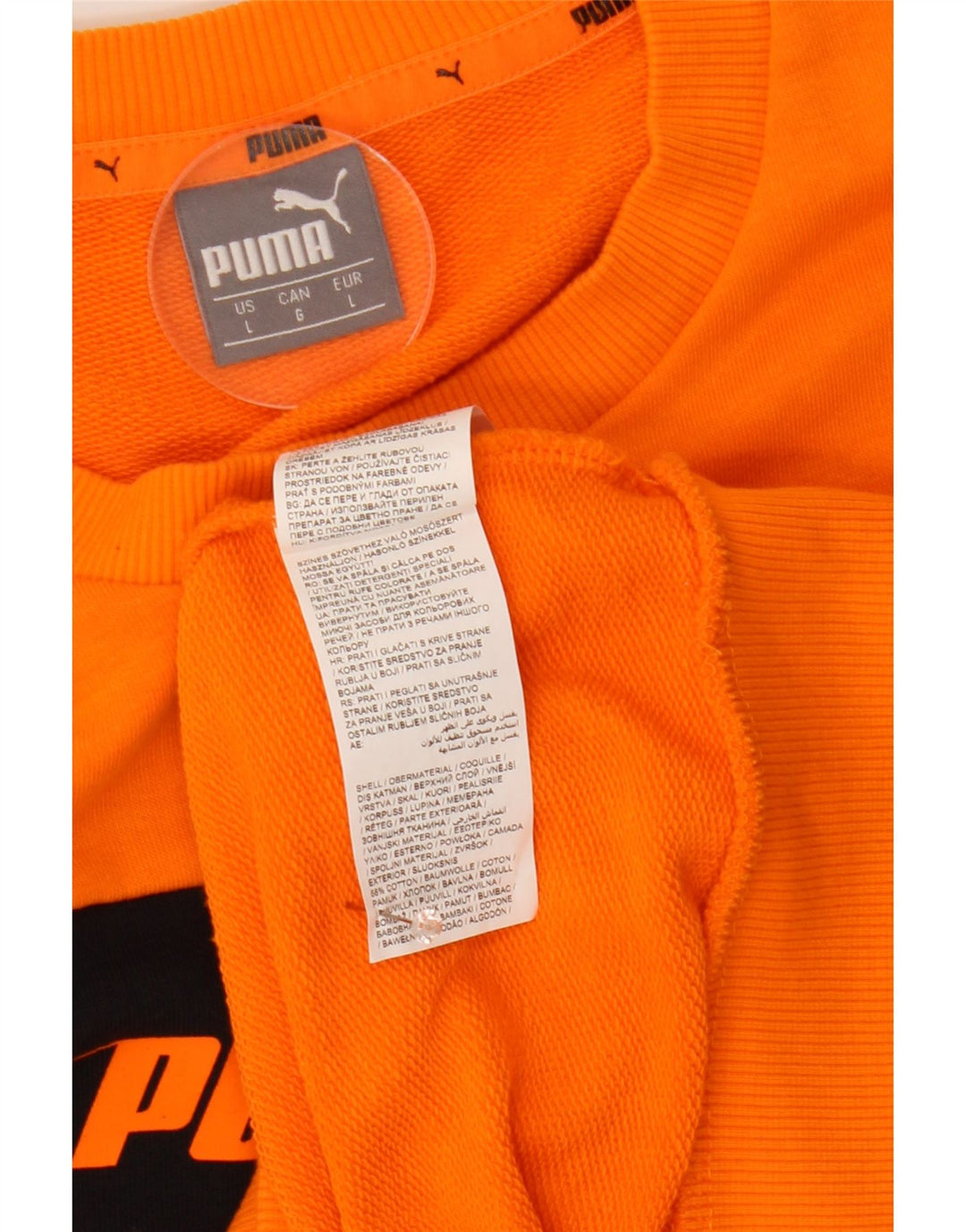 Ανδρικό γραφικό φούτερ Puma Jumper Μεγάλο πορτοκαλί χρώμα, βαμβακερό