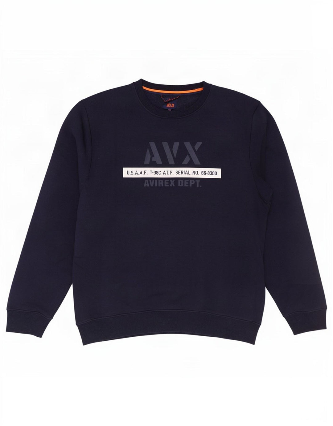 Ανδρικό γραφικό φούτερ Avirex Jumper 2XL Navy Blue Polyester