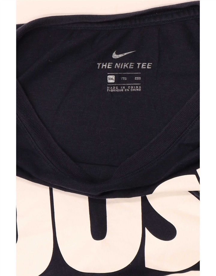 Ανδρικό γραφικό μπλουζάκι Nike μακρυμάνικο 2XL μπλε ναυτικό