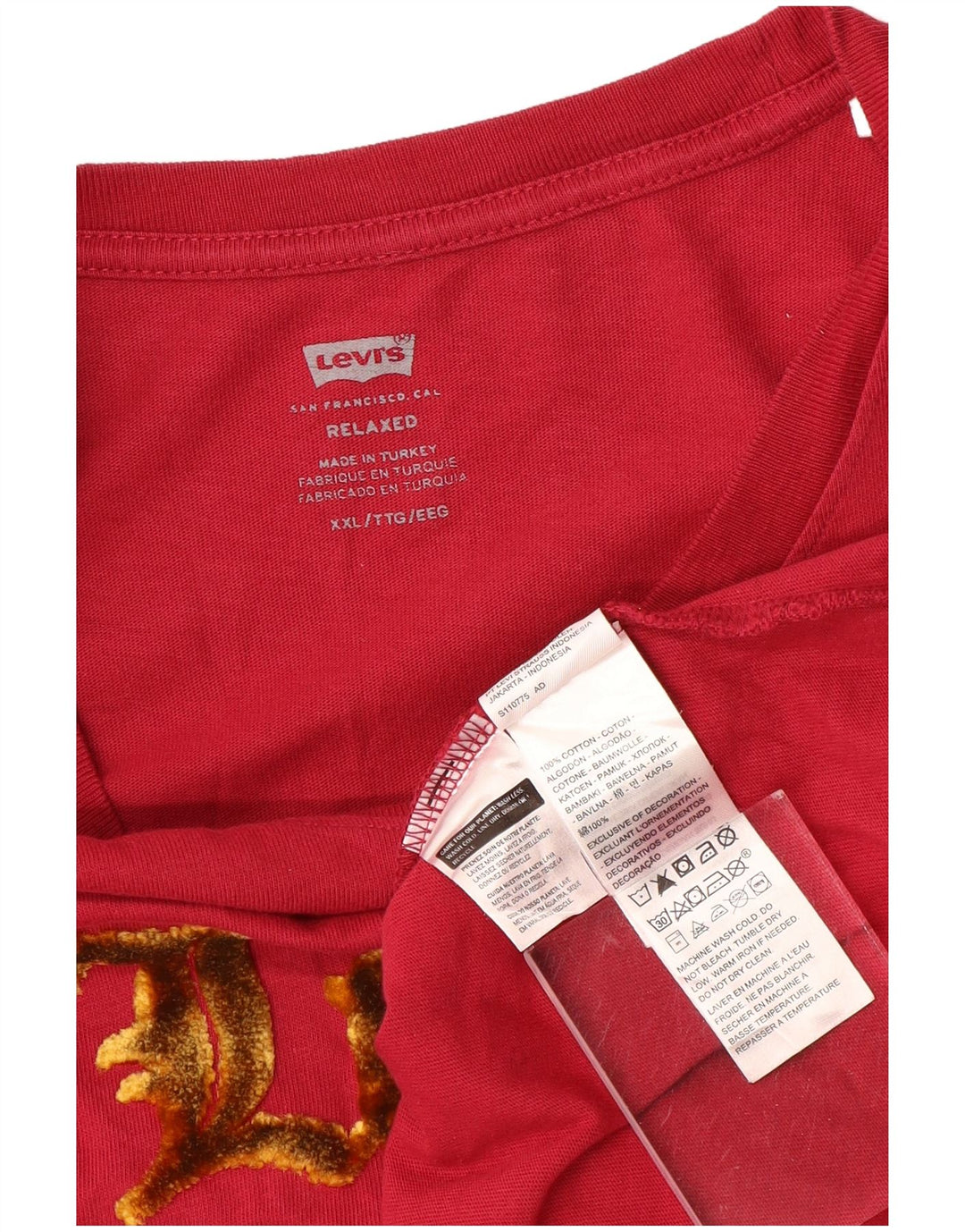 Ανδρικό μπλουζάκι Levi's Relaxed Graphic Top 2XL κόκκινο βαμβακερό