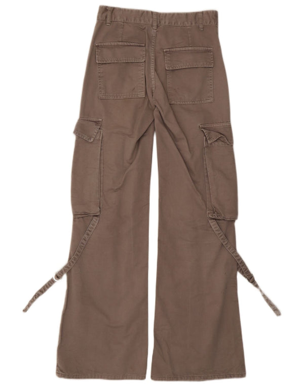 Zara Γυναικείο Φαρδύ Παντελόνι Cargo EU 32 2XS W22 L31 Γκρι βαμβακερό