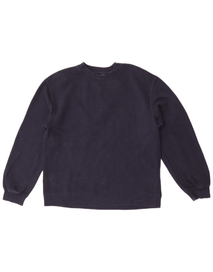 Zara Ανδρικό φούτερ Jumper Small Navy Blue Βαμβακερό