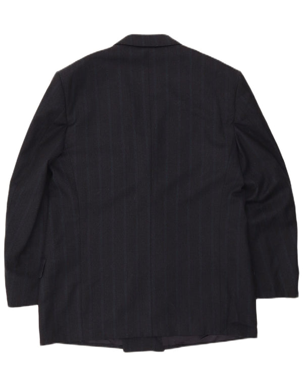 Ungaro Ανδρικό σακάκι με διπλό στήθος UK 38 Medium Navy Blue Pinstripe