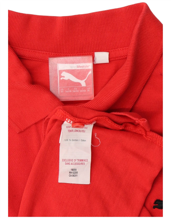 Ανδρικό πουκάμισο πόλο Puma XL κόκκινο βαμβακερό