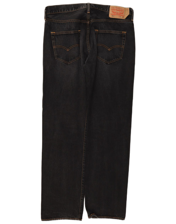Levi's Mens 501 Straight Jeans 34 L34 Γκρι βαμβακερό