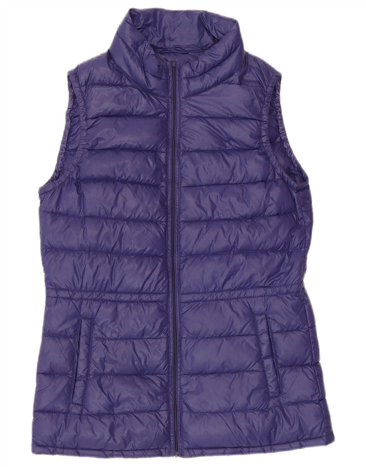 BENETTON Γυναικεία padded Gilet UK 10 Small Purple Polyamide