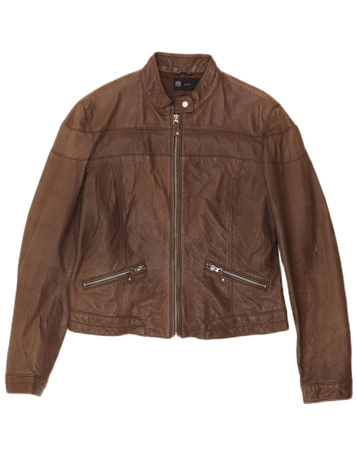 OVS Girls Leather Biker Jacket 13-14 Years Καφέ Δερμάτινο