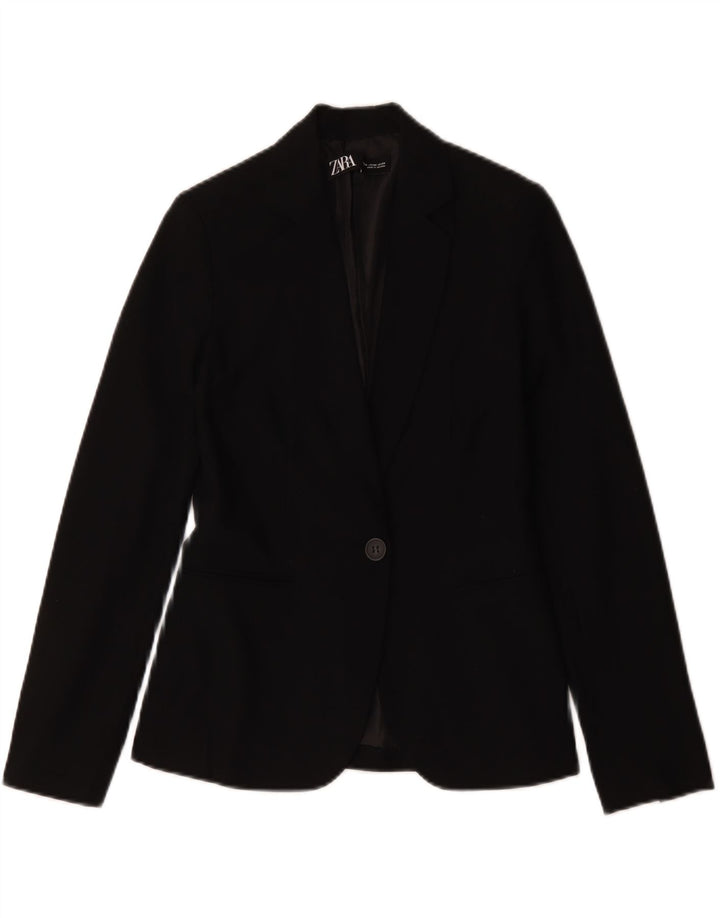 Zara Γυναικείο Μπουφάν μπλέιζερ EU 34 2XS Μαύρο Πολυεστέρας