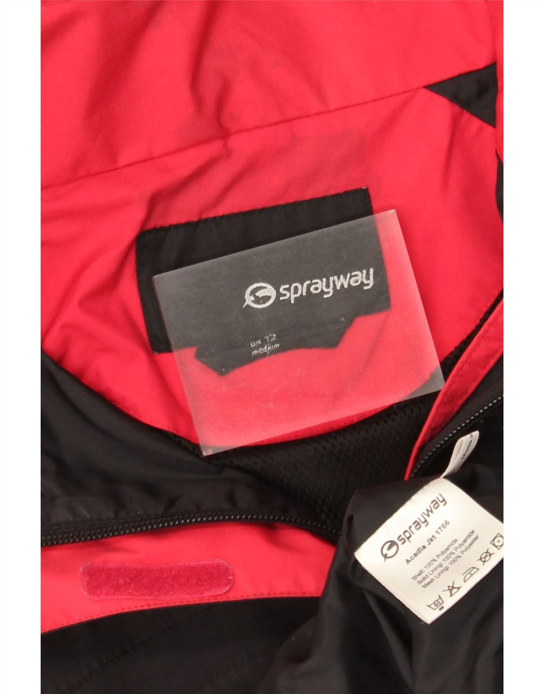 Sprayway Γυναικείο μπουφάν βροχής με κουκούλα UK 12 Medium Black Polyamide