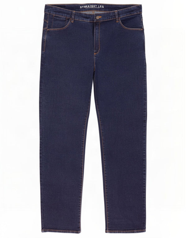 Marks & Spencer Γυναικεία Straight Jeans UK 18 XL W40 L30 Navy Blue Cotton